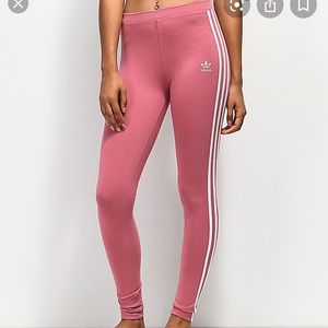 Pink adidas cotton leggings